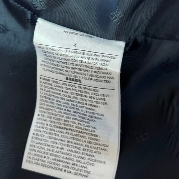 Banana Republic Blue Wool Long Sleeve Notch Collar Button Blazer Coat Jacket 4 - Picture 5 of 5